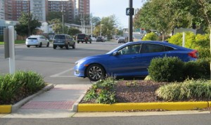 Vehicle blocking crosswalk