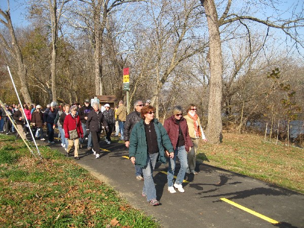 Beginning the walk on opening day