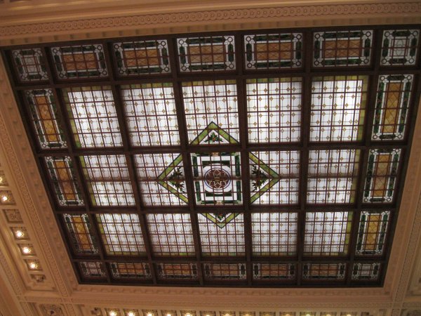 The skylight in the waiting room