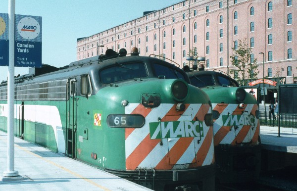 MARC E9s, Camden Yards